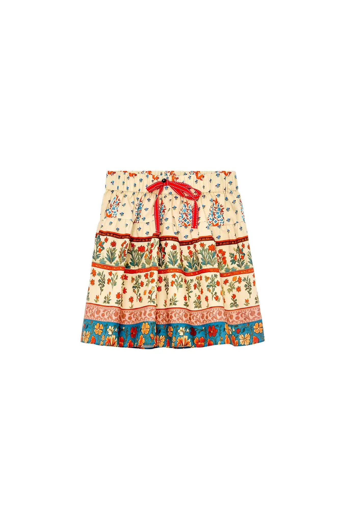 Fall Floral Cream Shepherd Skirt