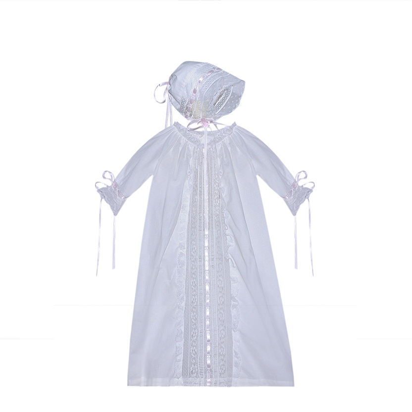 Daygown Shiloh Pink and White