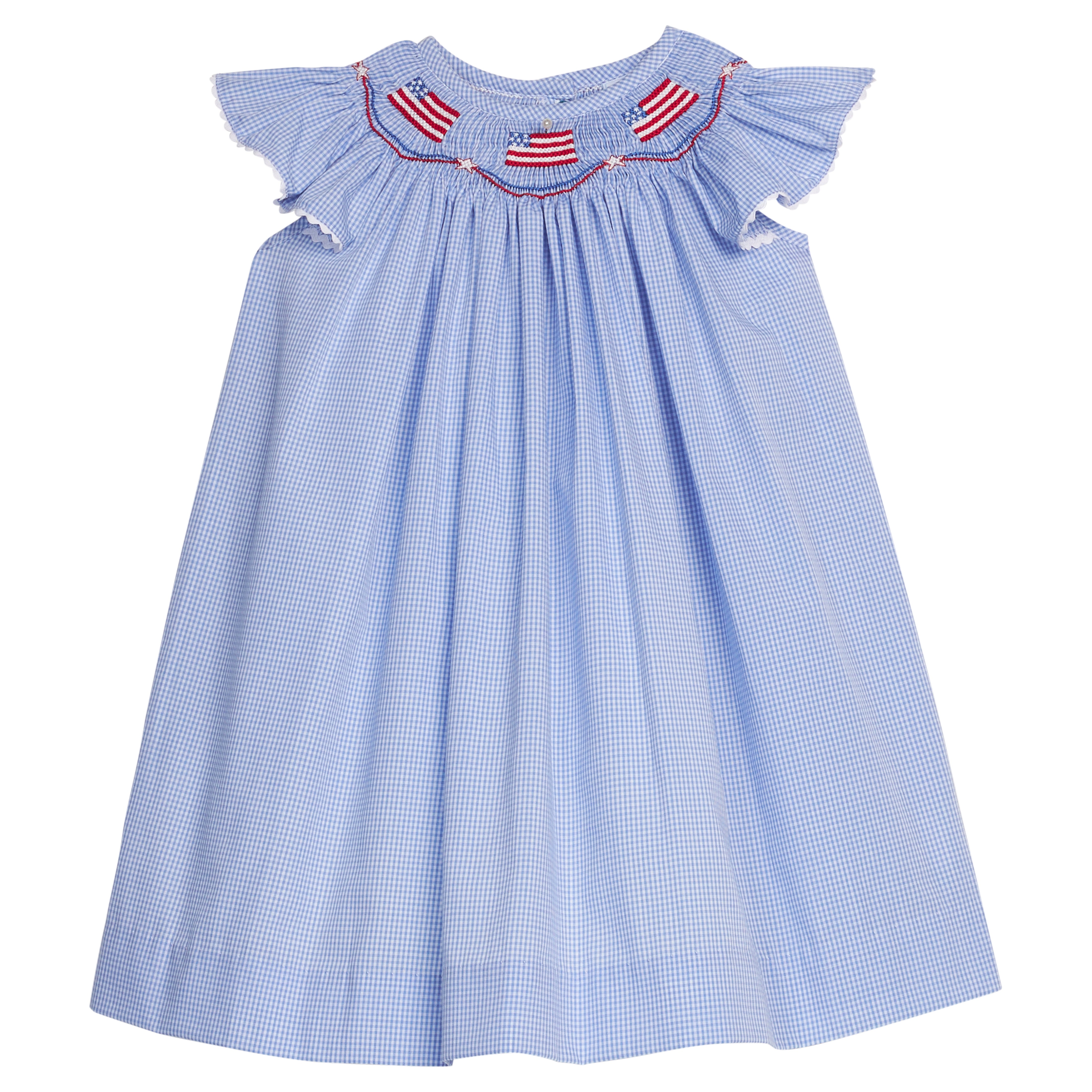 Flags Smocked Bishop Dress