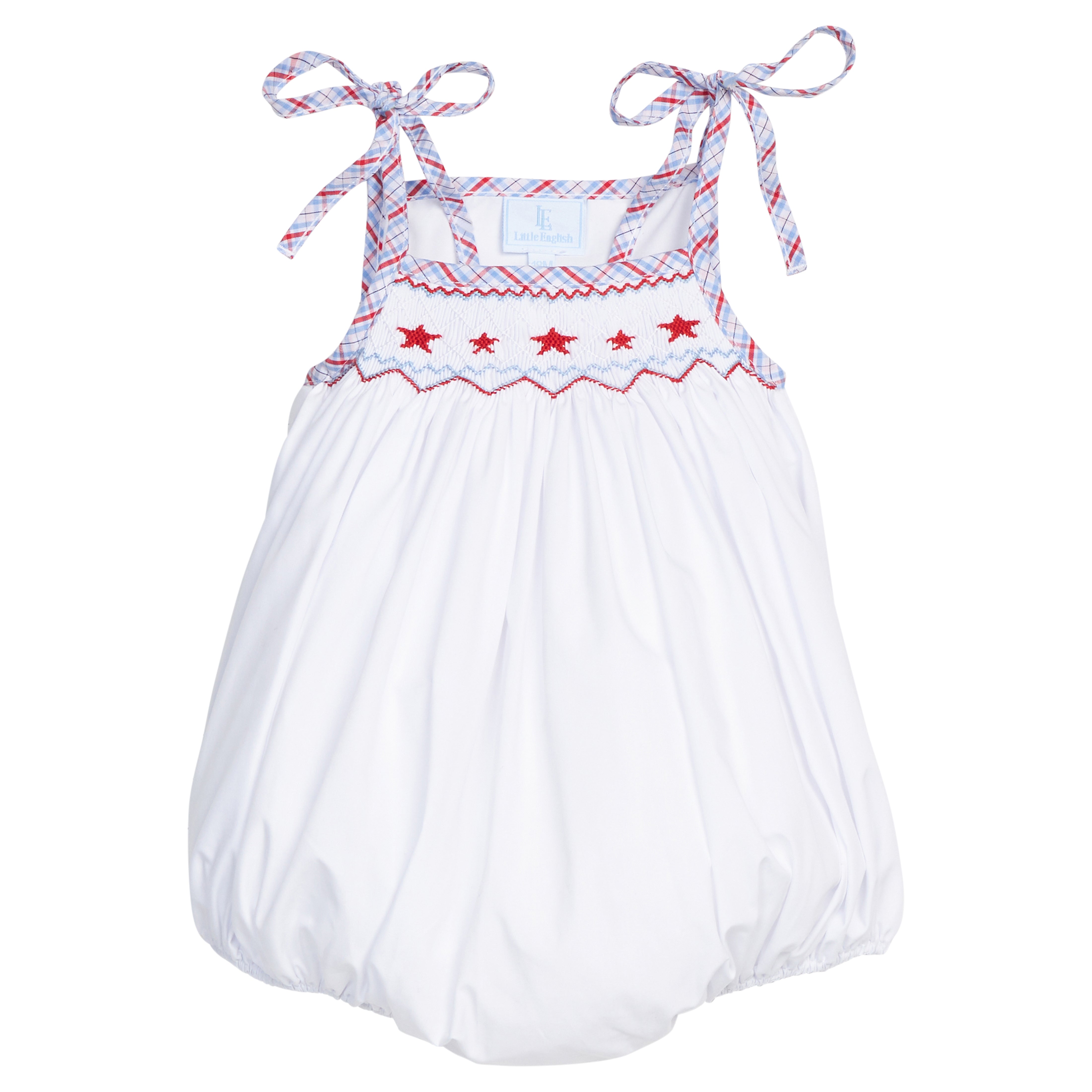 Stars Smocked Tie Shoulder Bubble