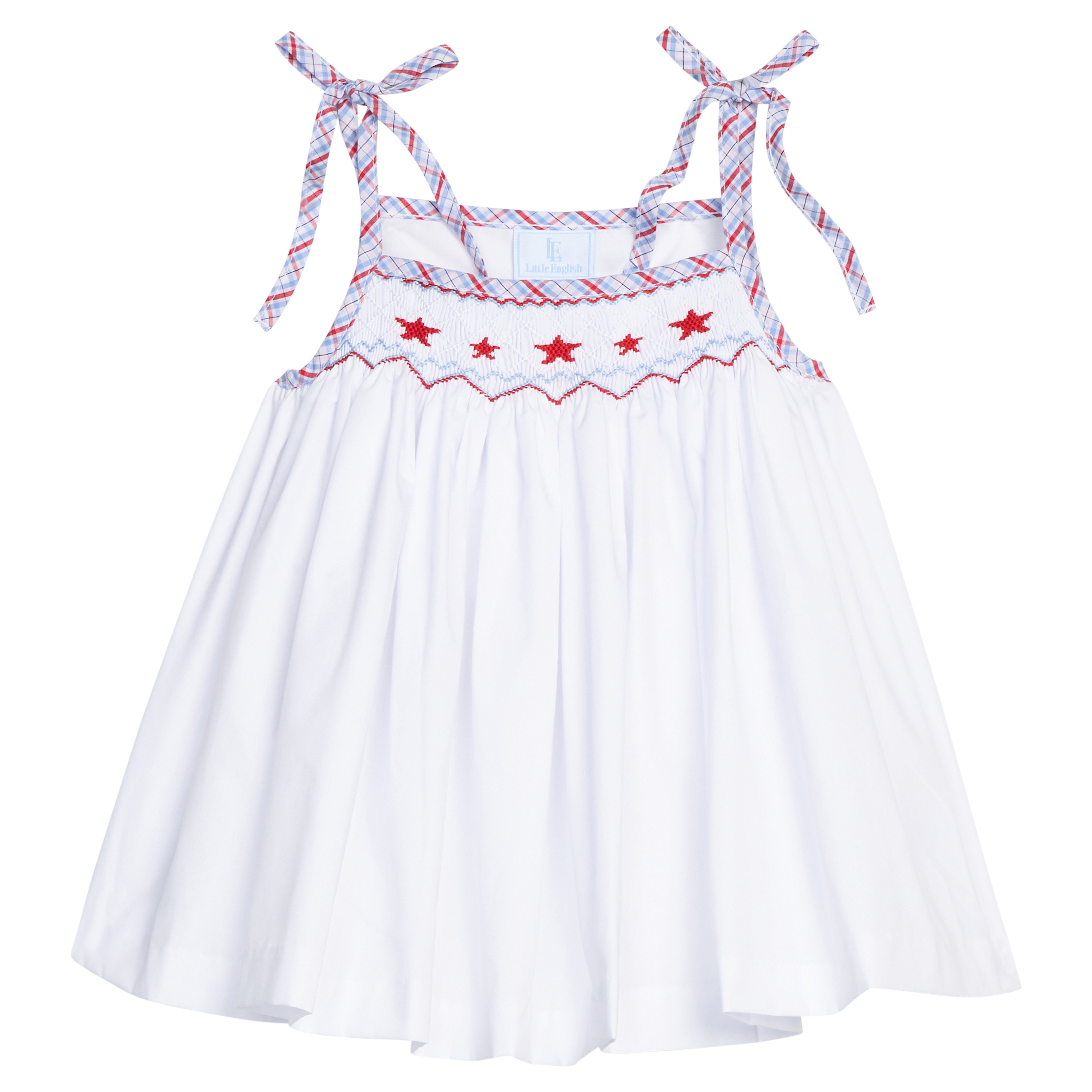 Stars Smocked Tie Shoulder Tank