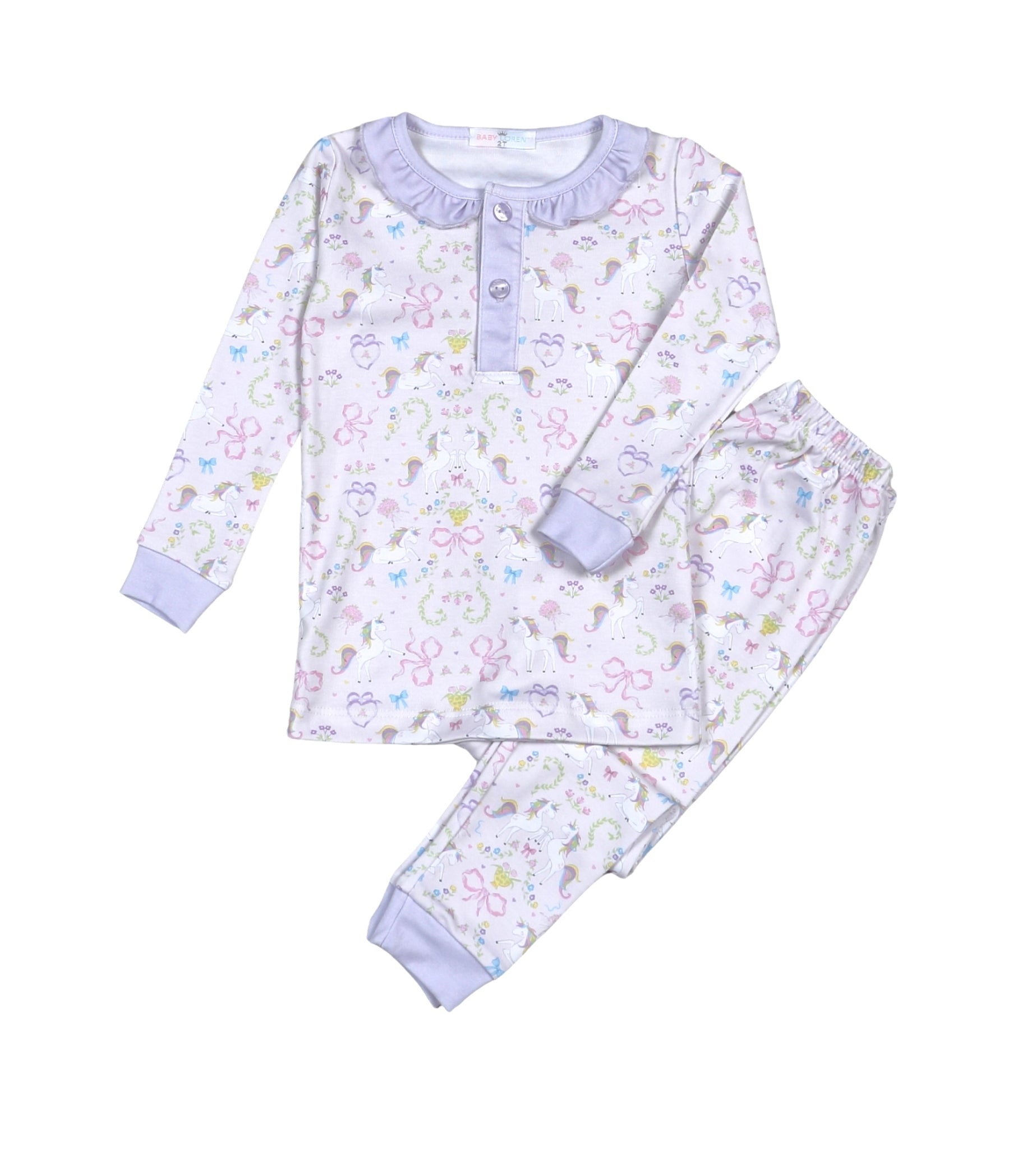 Unicorn Pima Two Piece Loungewear (Toddler)