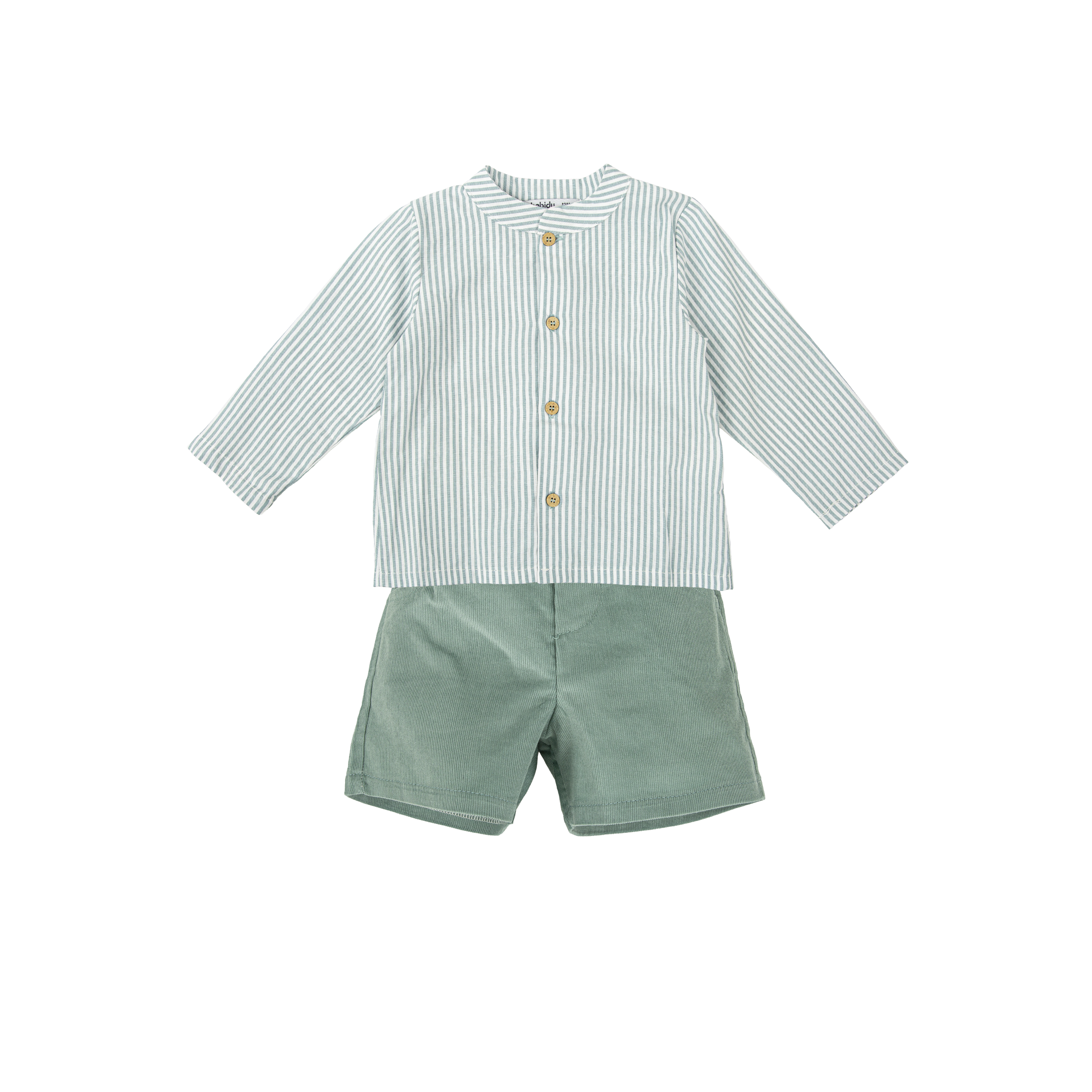 Sage Stripe LS Top & Short Set