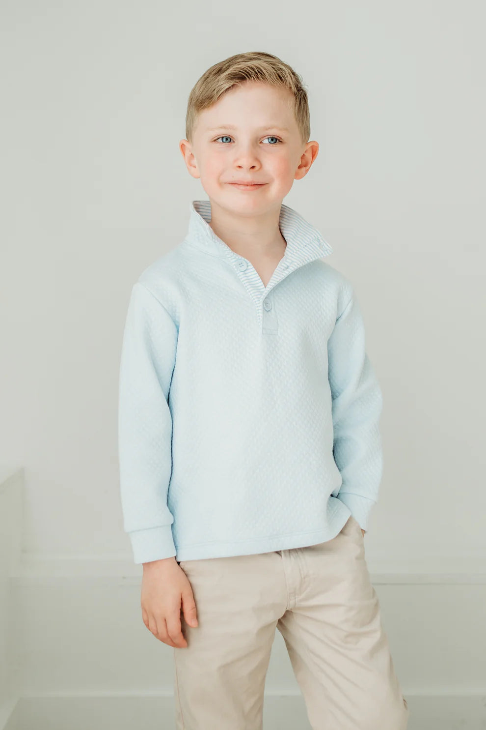 Blue Quilted Pullover (Toddler)