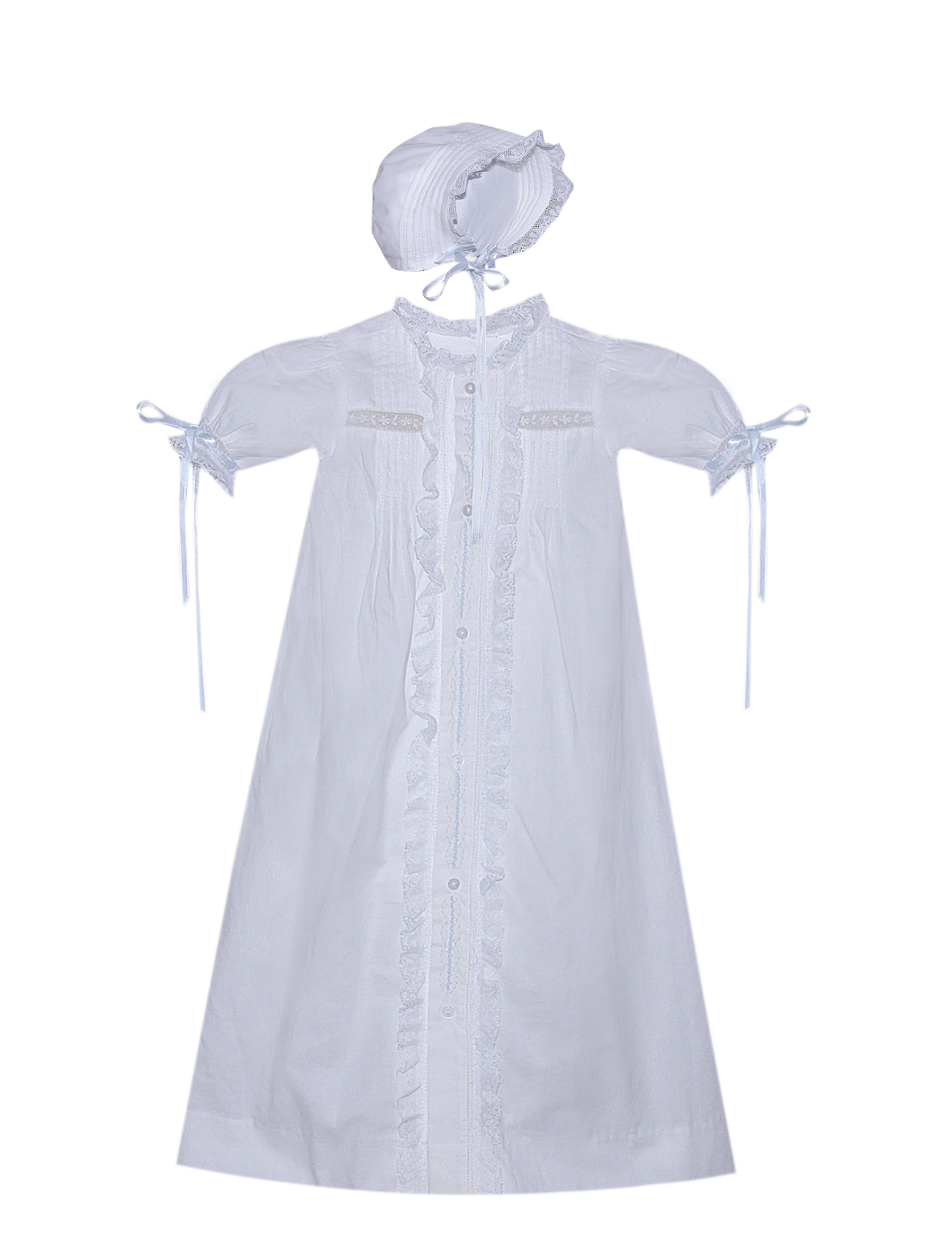 Christening Gown Tierney Blue and White
