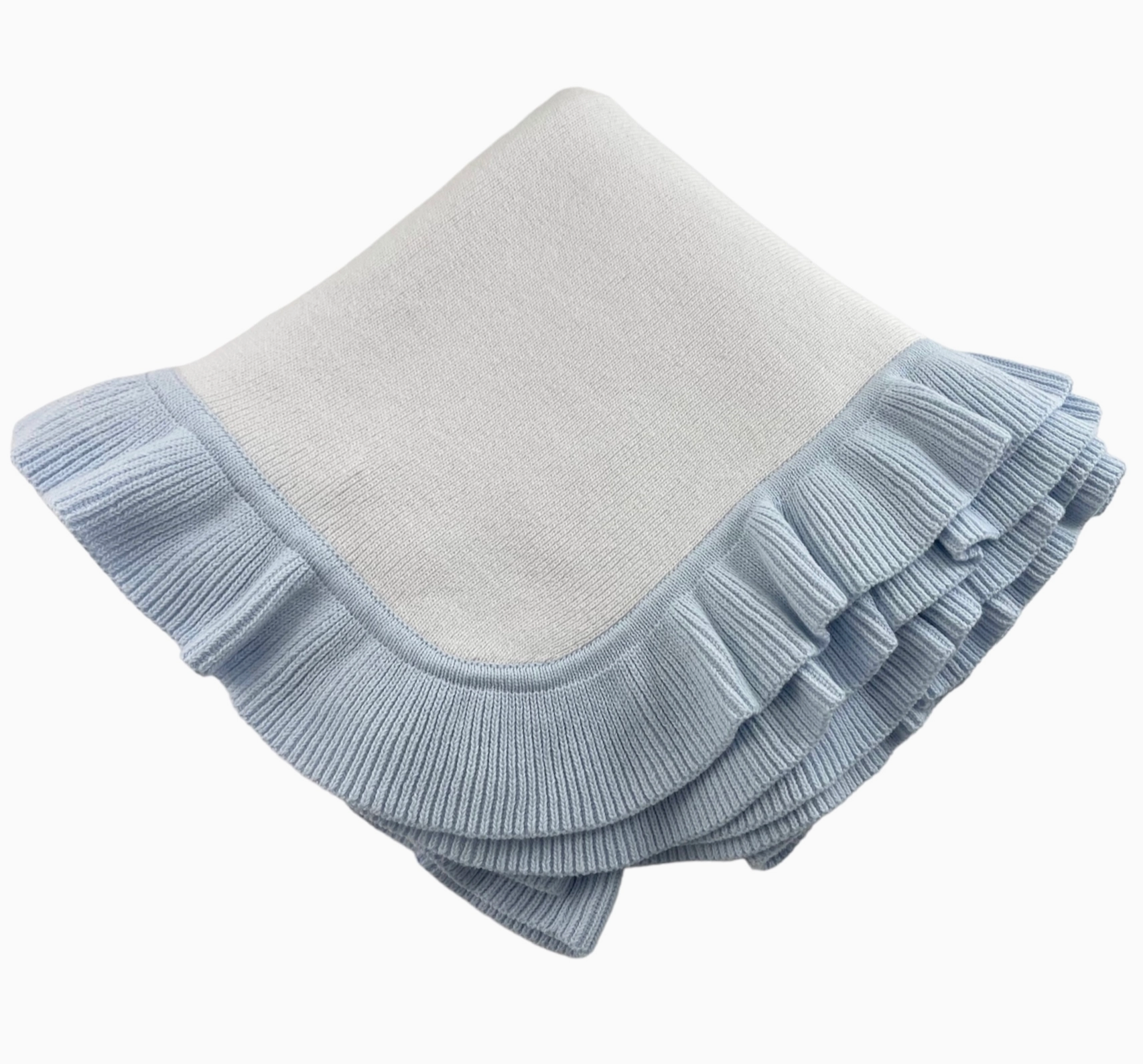 Jersey Knitted Ruffle Blanket