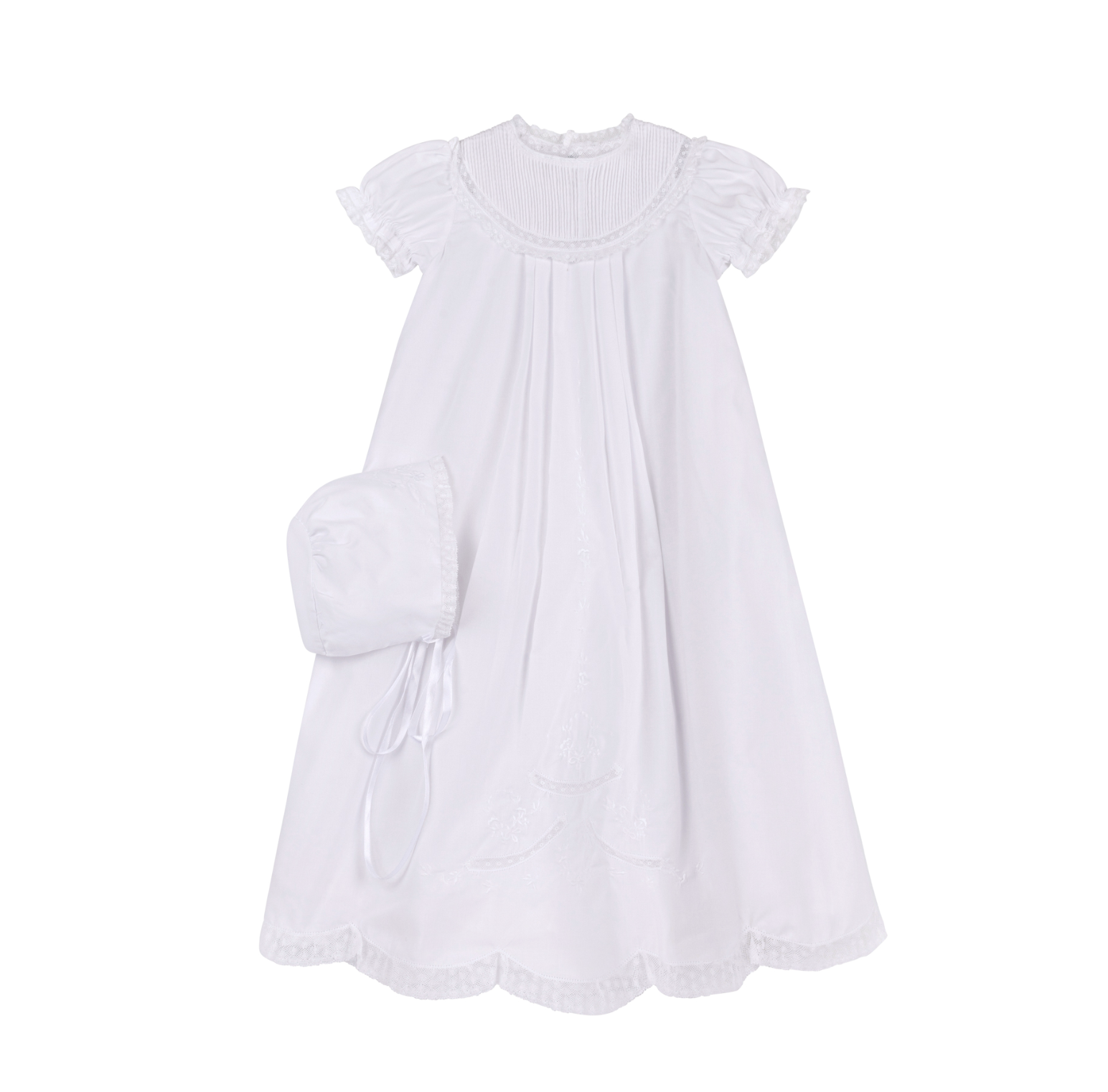 Girls Pintucked Yoke Gown
