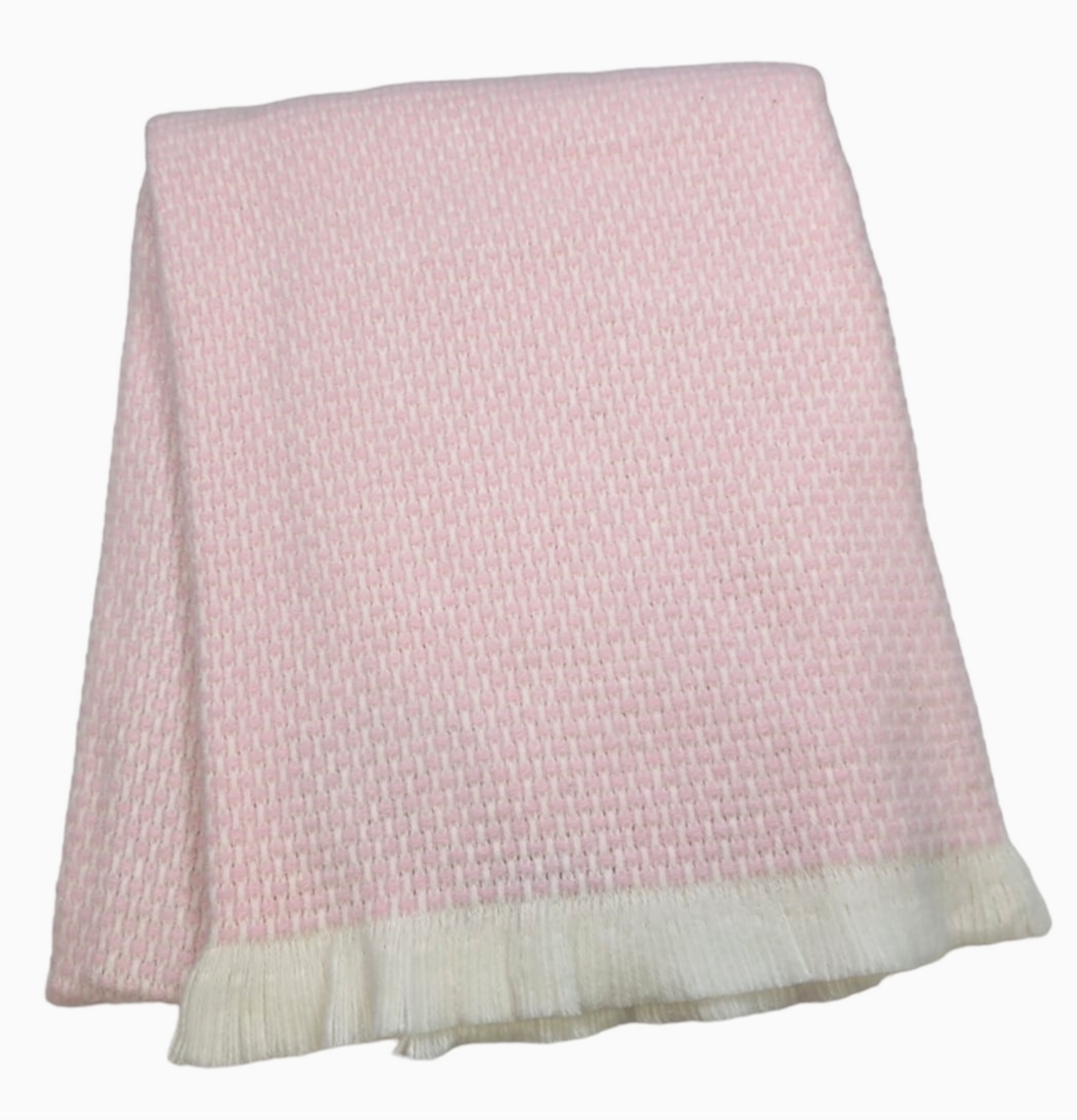 Fringed Grain of Rice Baby Blanket