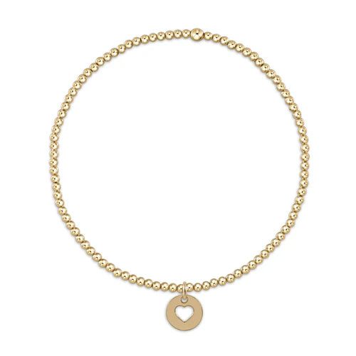 Classic Gold 2MM Bead Bracelet-Love Small Gold Disc