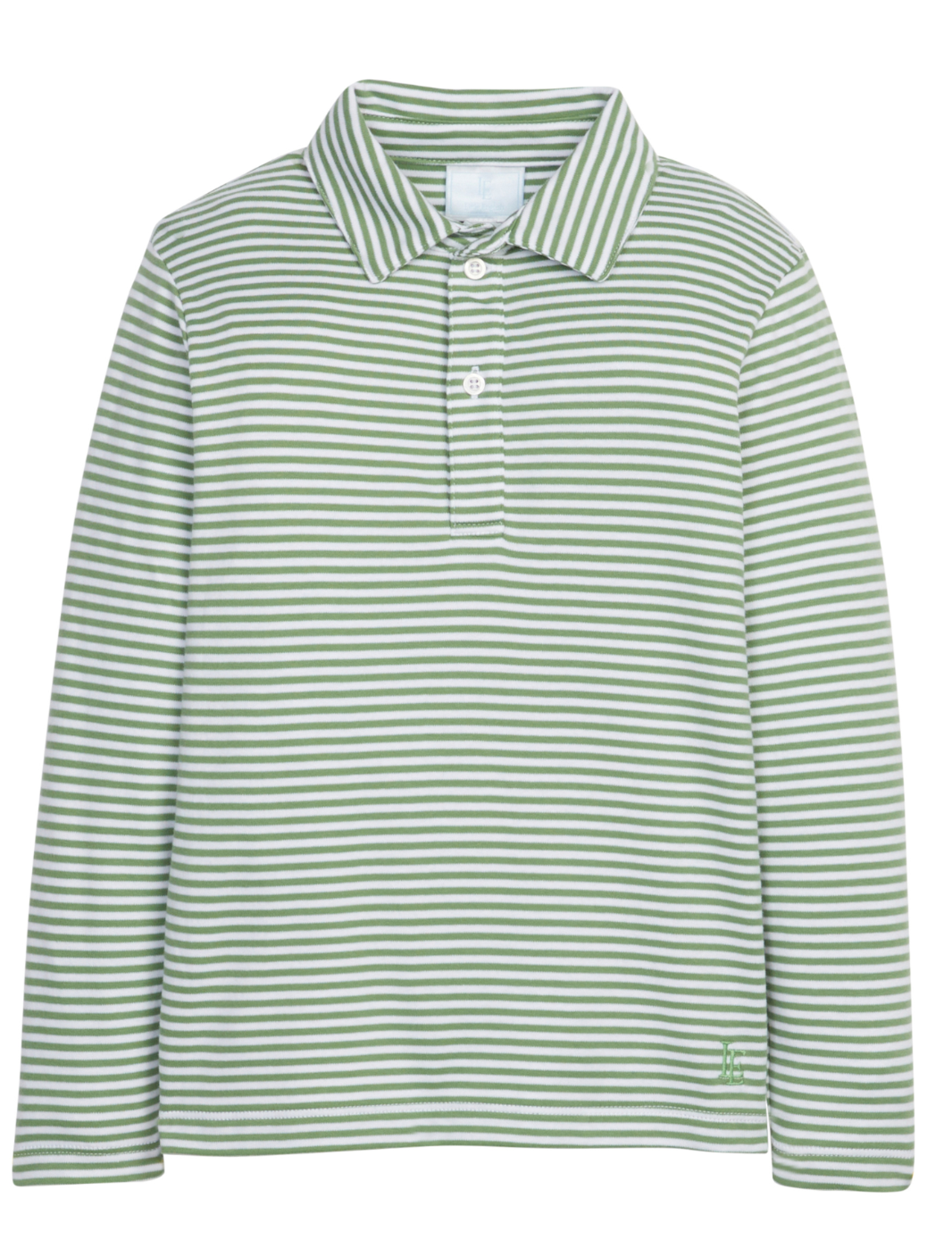 Watercress Stripe LS Polo (Kid)