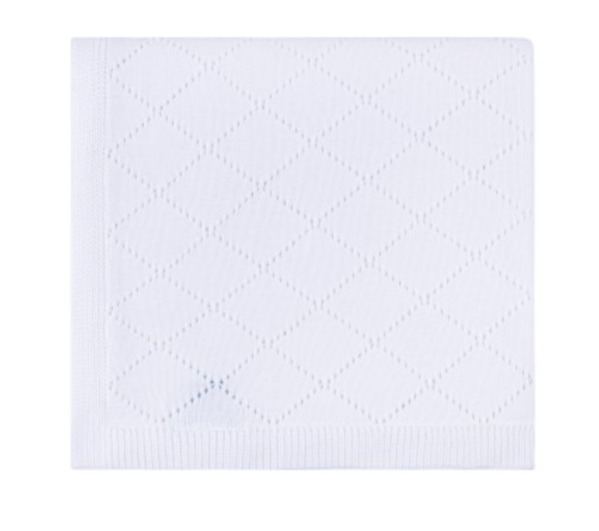 Diamond Pointelle Knit Blanket