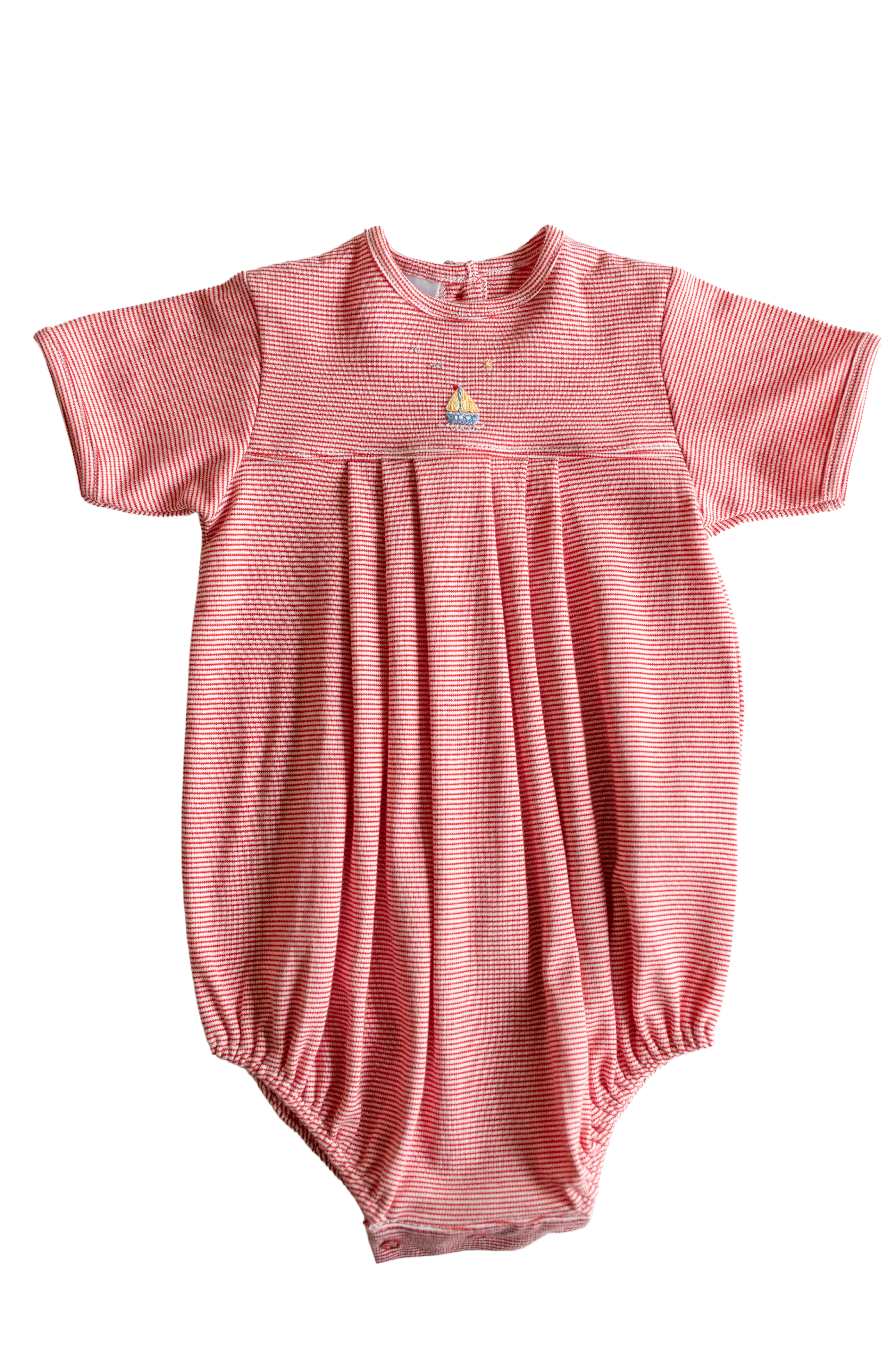 Sailboat & Seagulls Pleated Romper