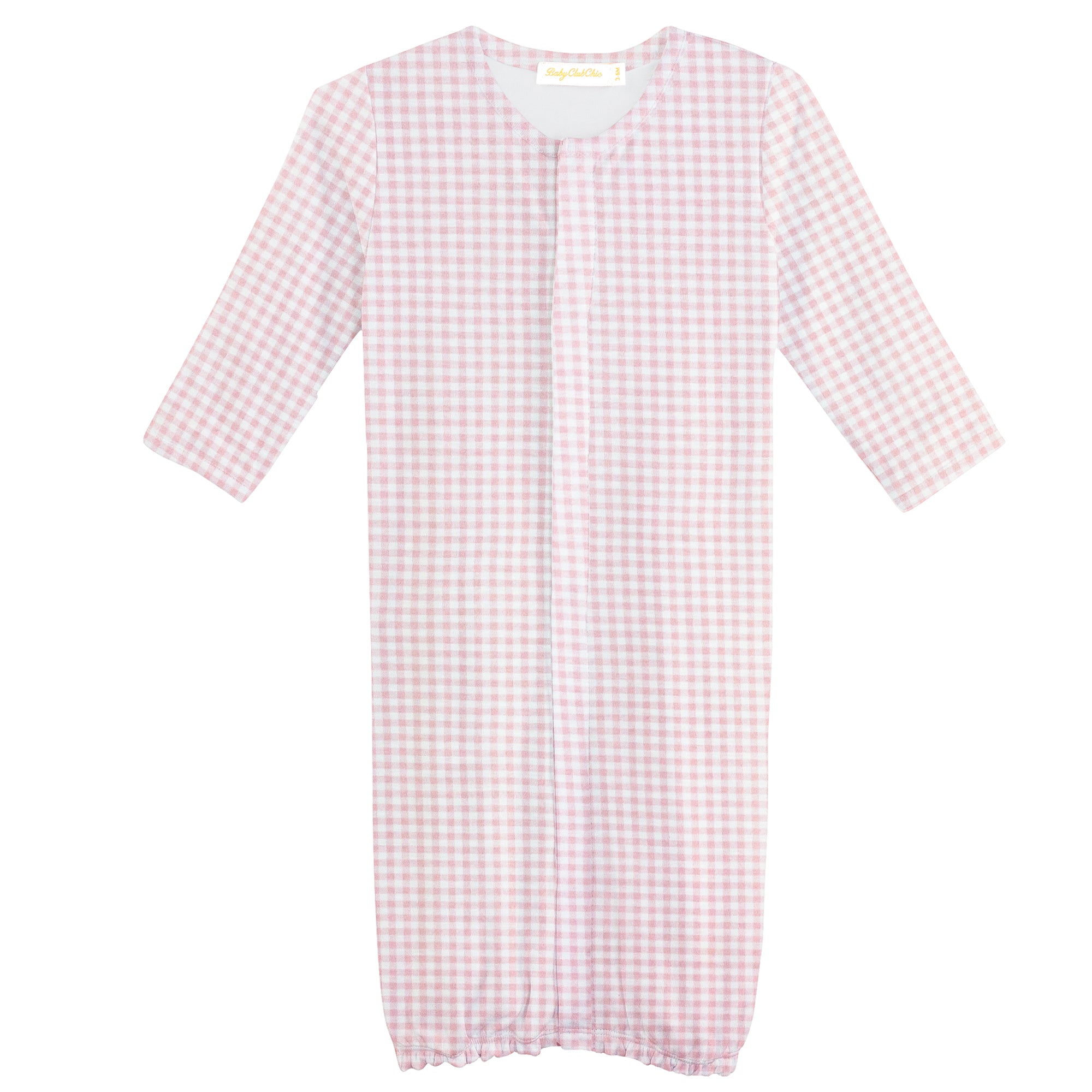 Pink Mini Checks Printed Converter Gown