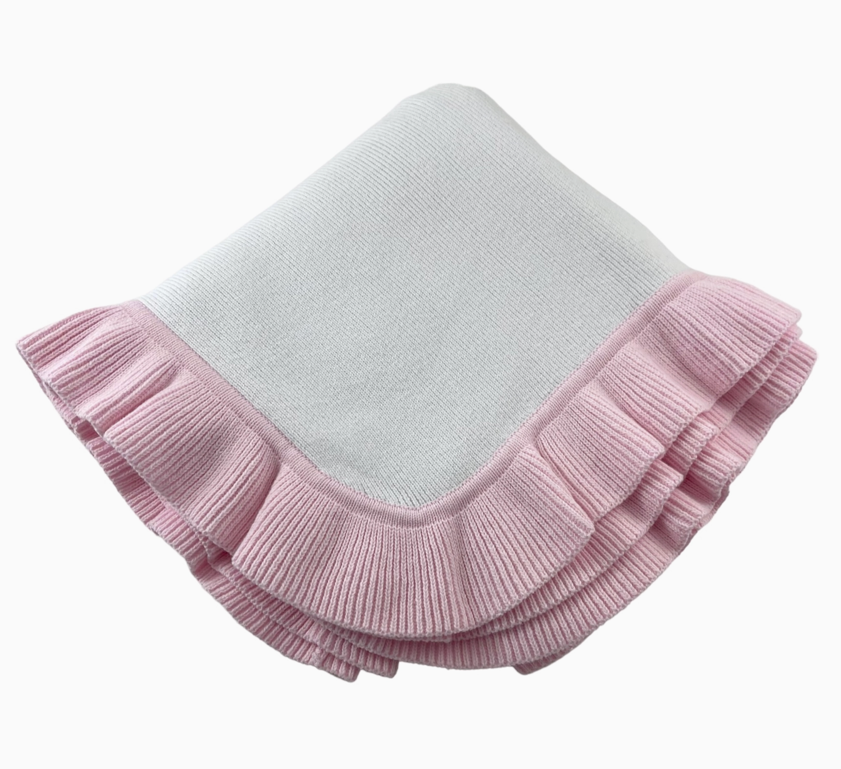 Jersey Knitted Ruffle Blanket