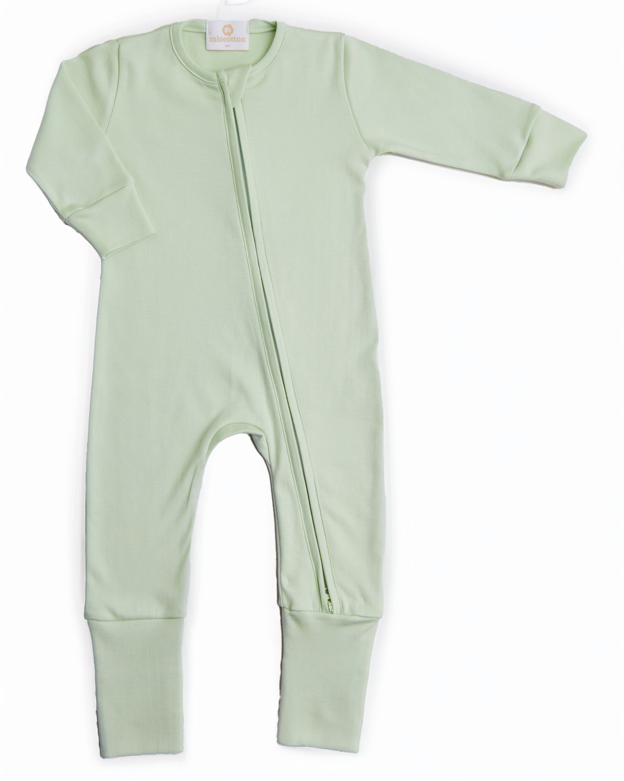 Mike Zip Romper-Blue/White/Pistachio (Baby)