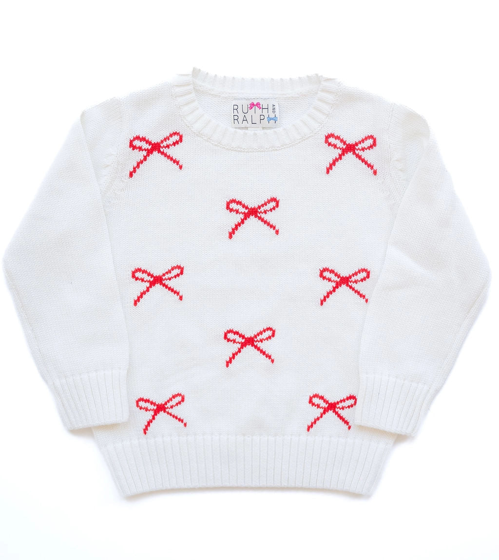 Red/White Bows Sweater (Toddler)