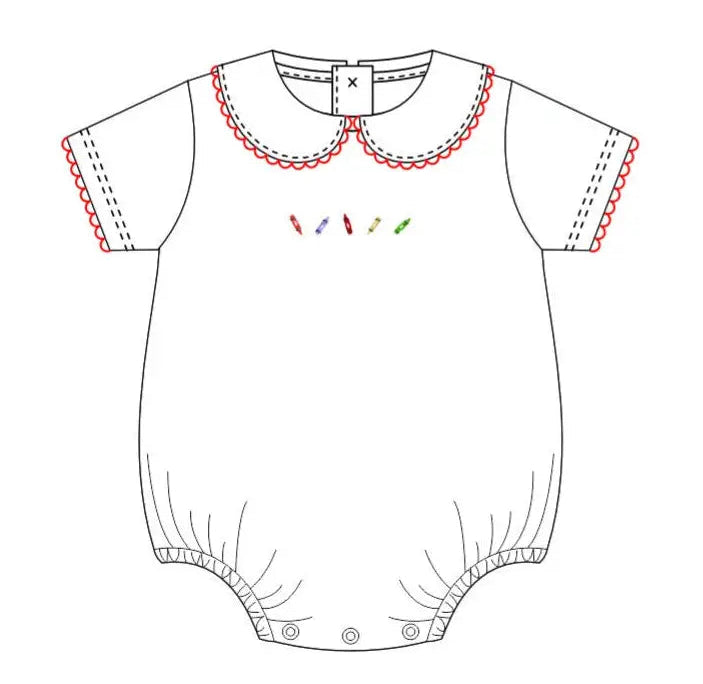 Crayons Bubble w/ Red Trim