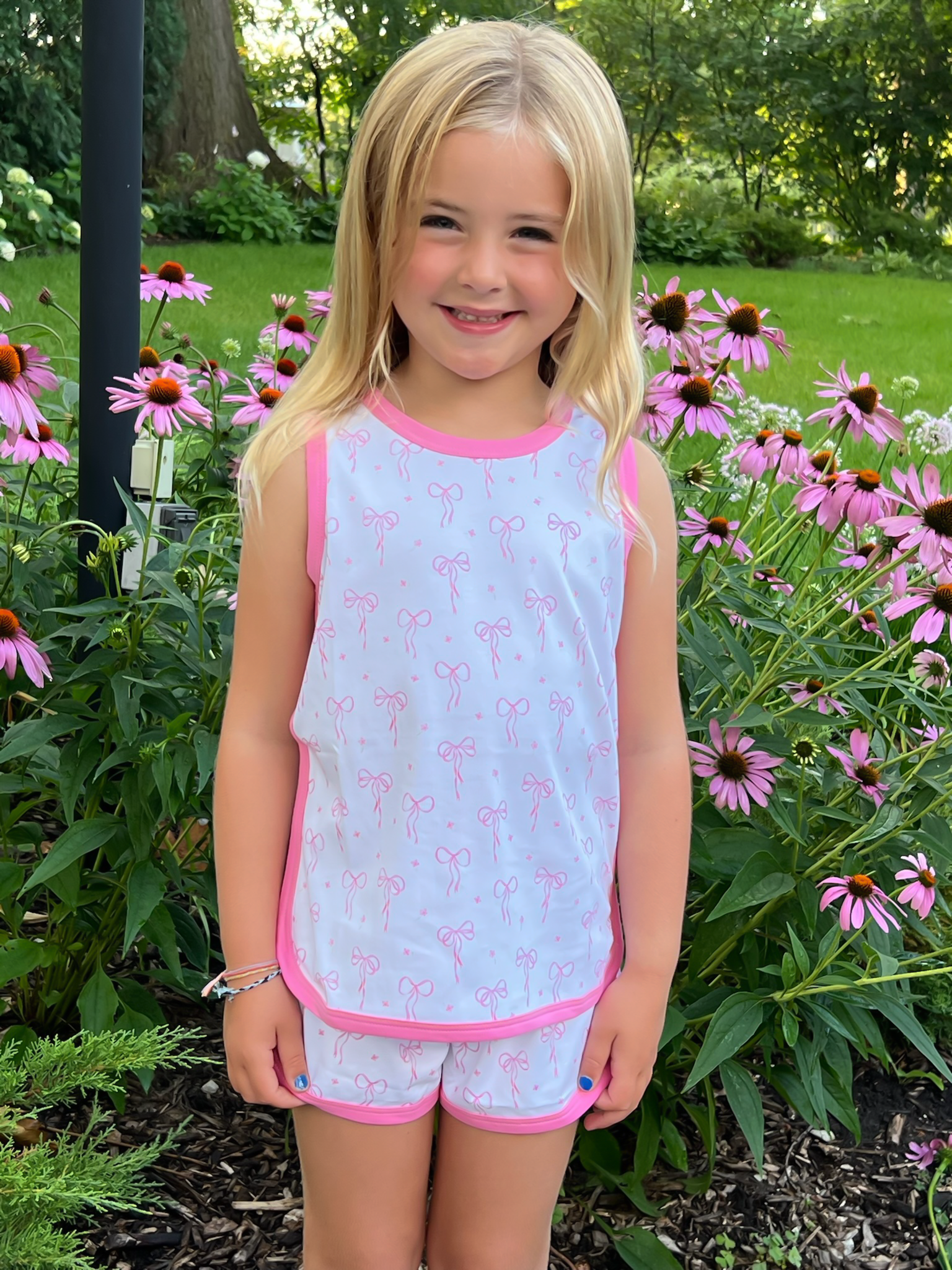 Pink Bows with Rosebud Lounge Set (Toddler)