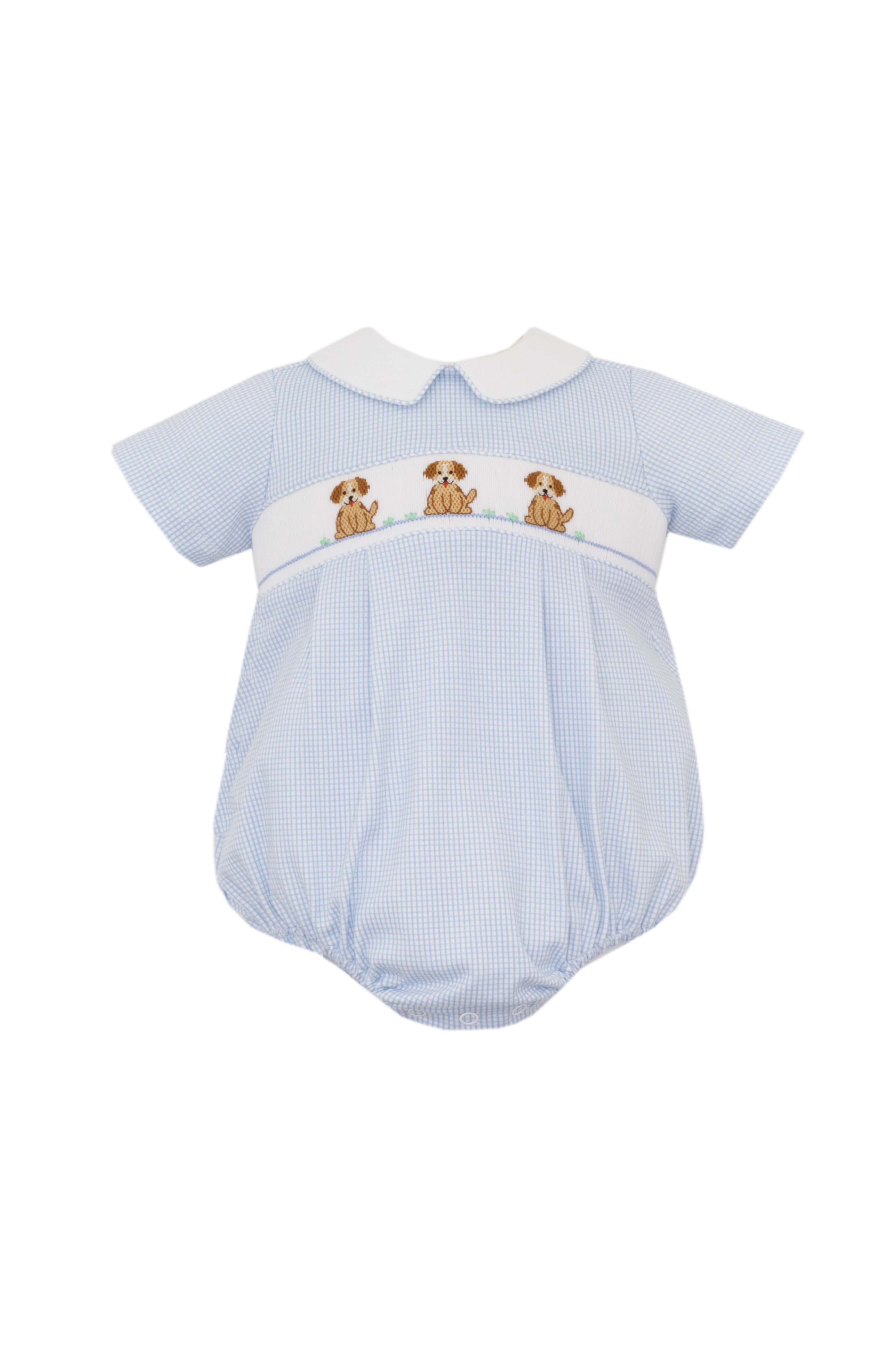 Blue Knit Check Puppies Bubble (Baby)