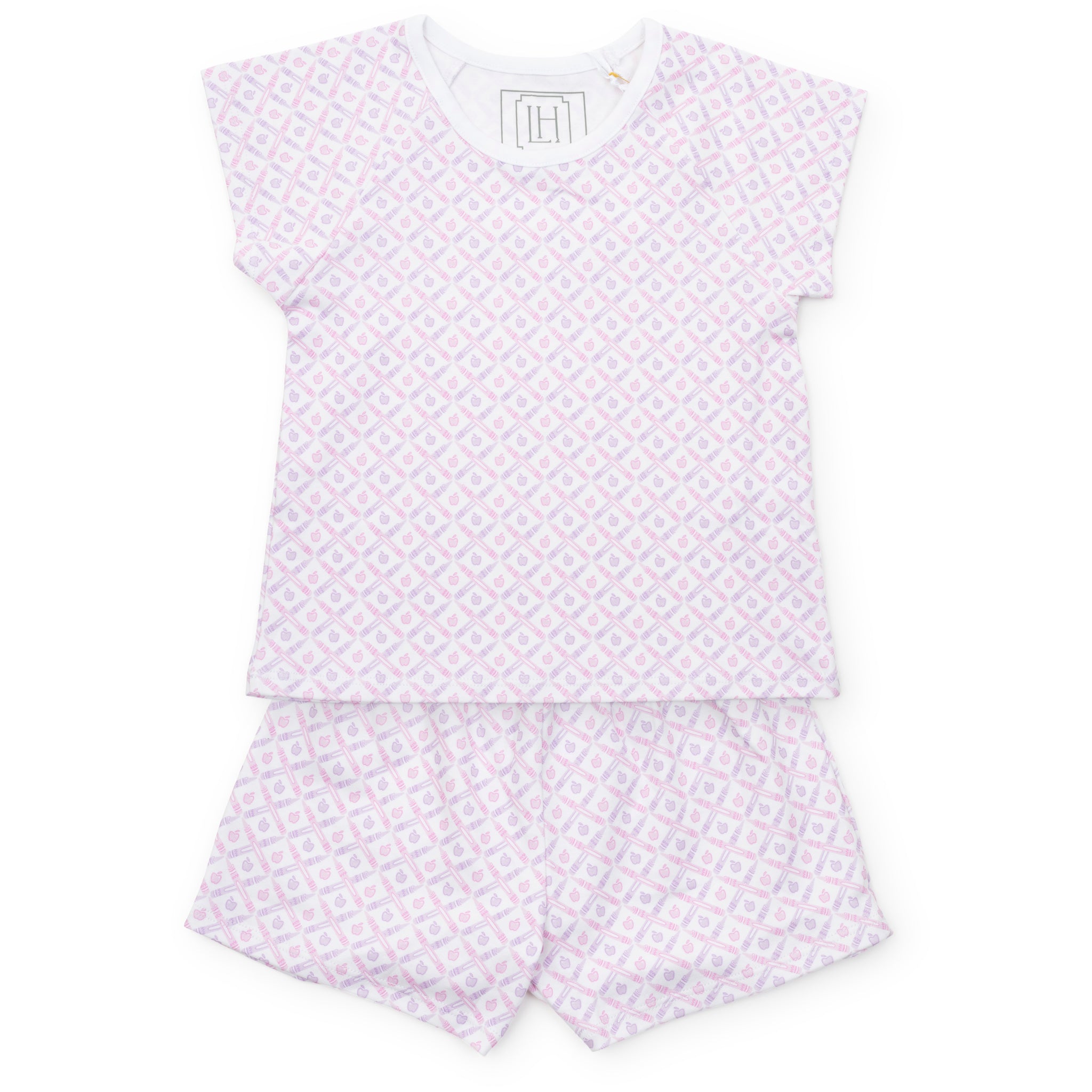 Emery School Plaid Pink Short Set (Kid)