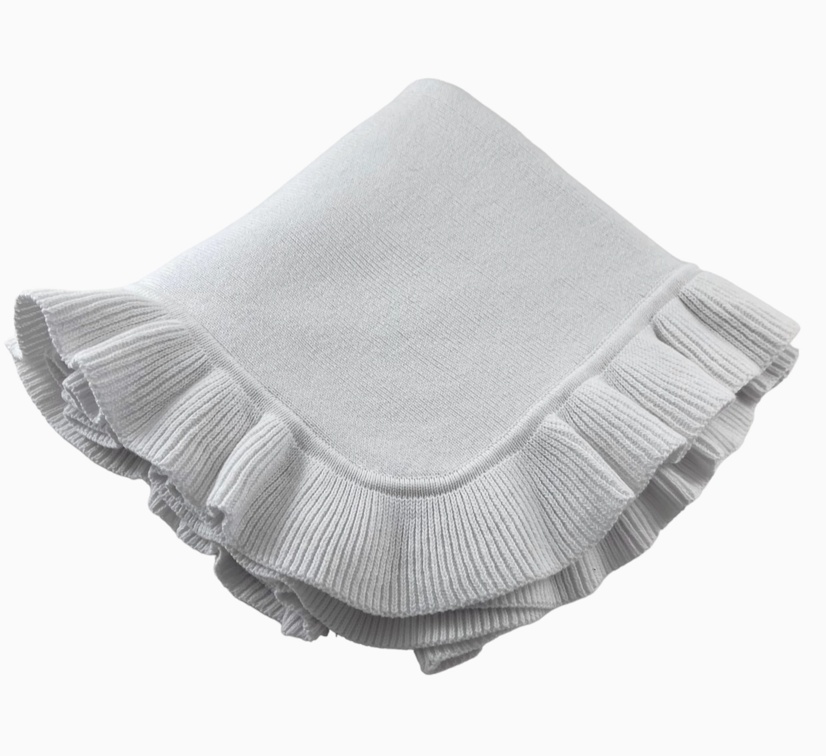 Jersey Knitted Ruffle Blanket
