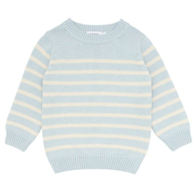 Light Blue & Cream Knit Sweater (Toddler)