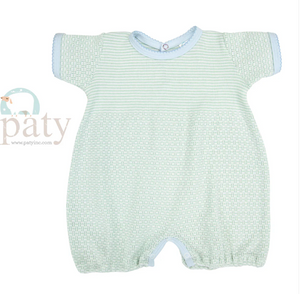Solid Bubble Mint with Blue Trim (Baby)