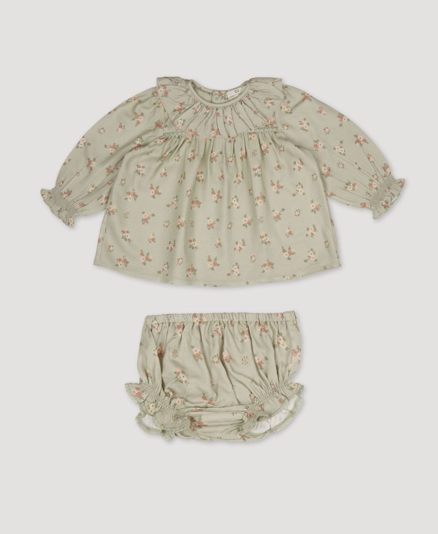 Ditsy Bouquet Jade Libby Dress & Bloomer (Infant)