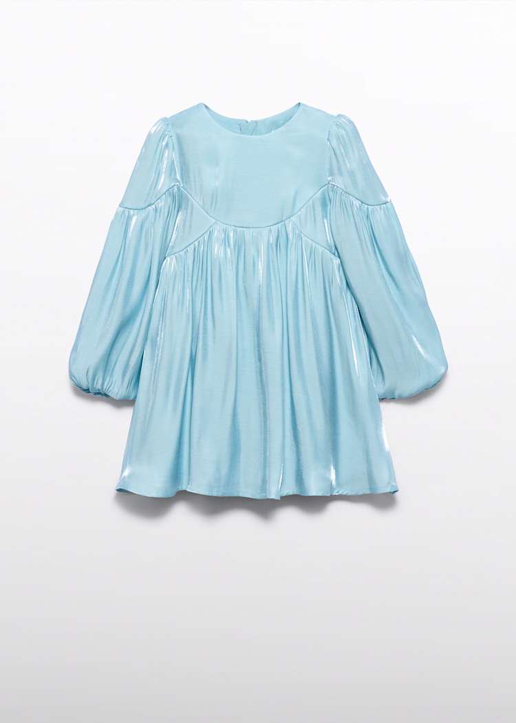 Teal Satin Dress