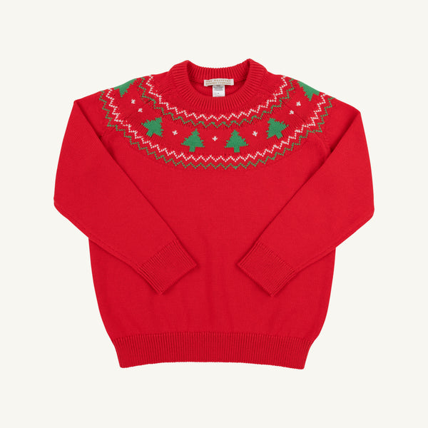 Richmond Red Christmas Trees Isaac Fairisle Sweater