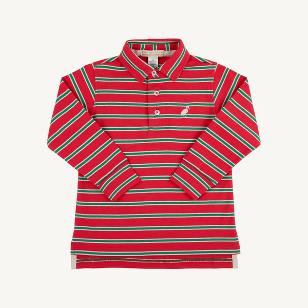 Richmond Red & Kelly Green LS Prim & Proper Polo