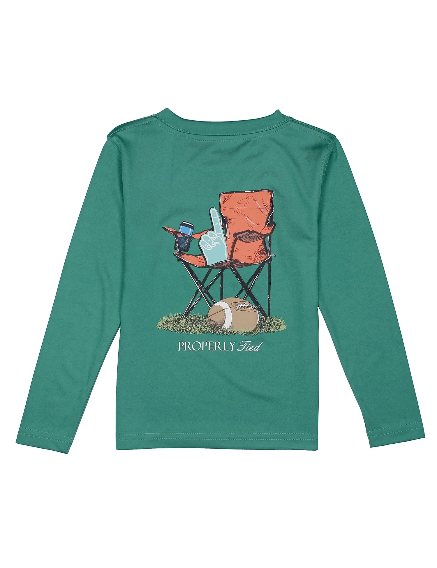 Teal Sidelines LS Performance Tee