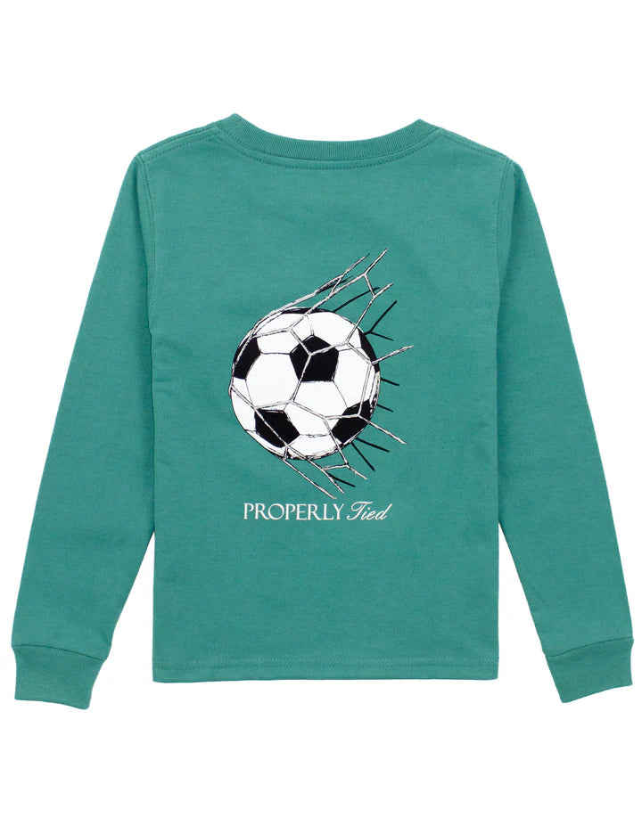 Boys Goal LS - Teal (Big Kid)