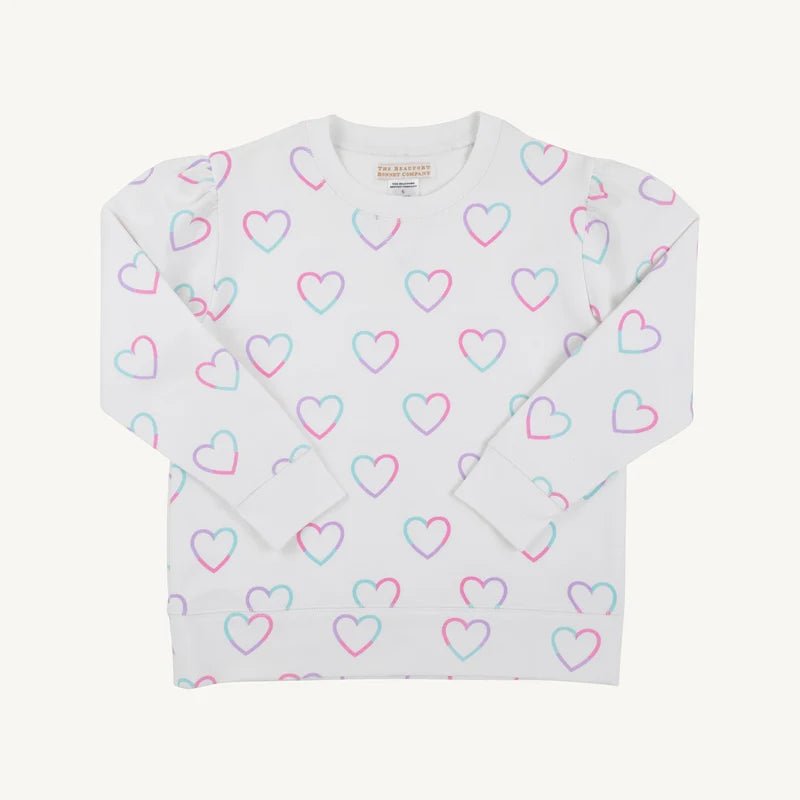 Have a Little Heart Cassidy Comfy Crewneck Puff Sleeve