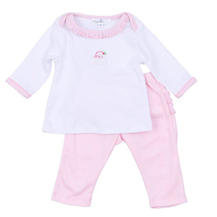 Santa Baby Pink Ruffle Set (Baby)