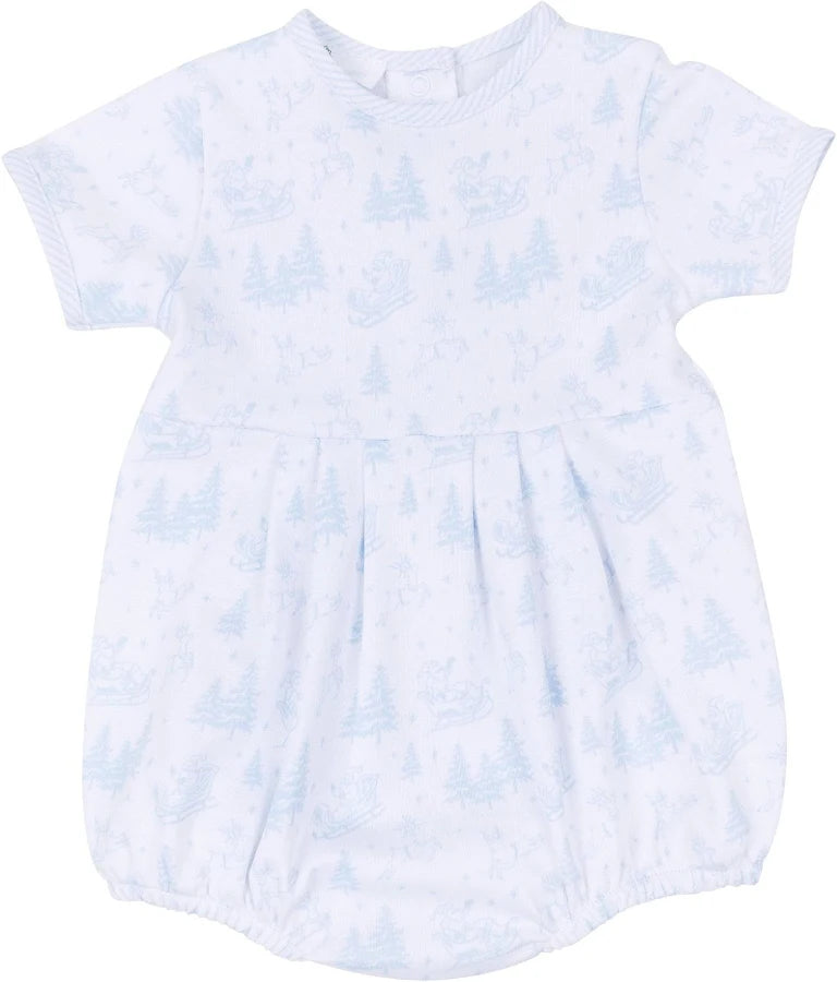 Blue Holiday Toile Bubble