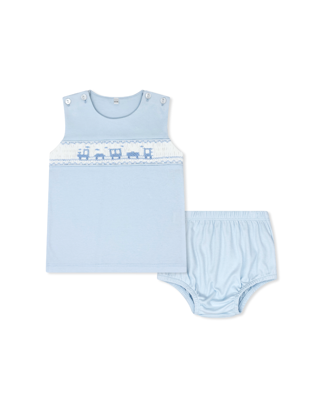 Palmer Blue Train Bryant Diaper Set