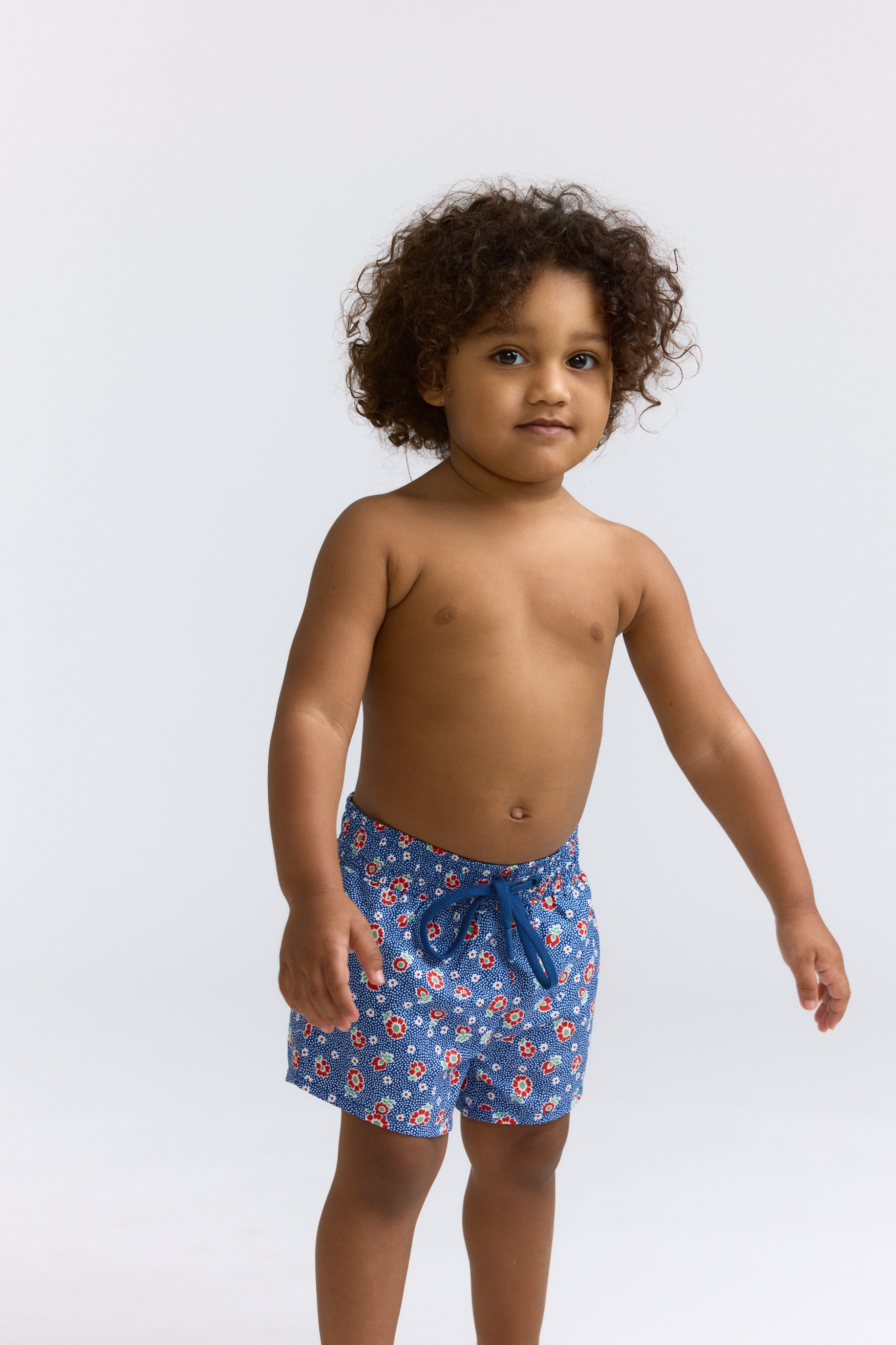 Boys Navy Floral Boardie
