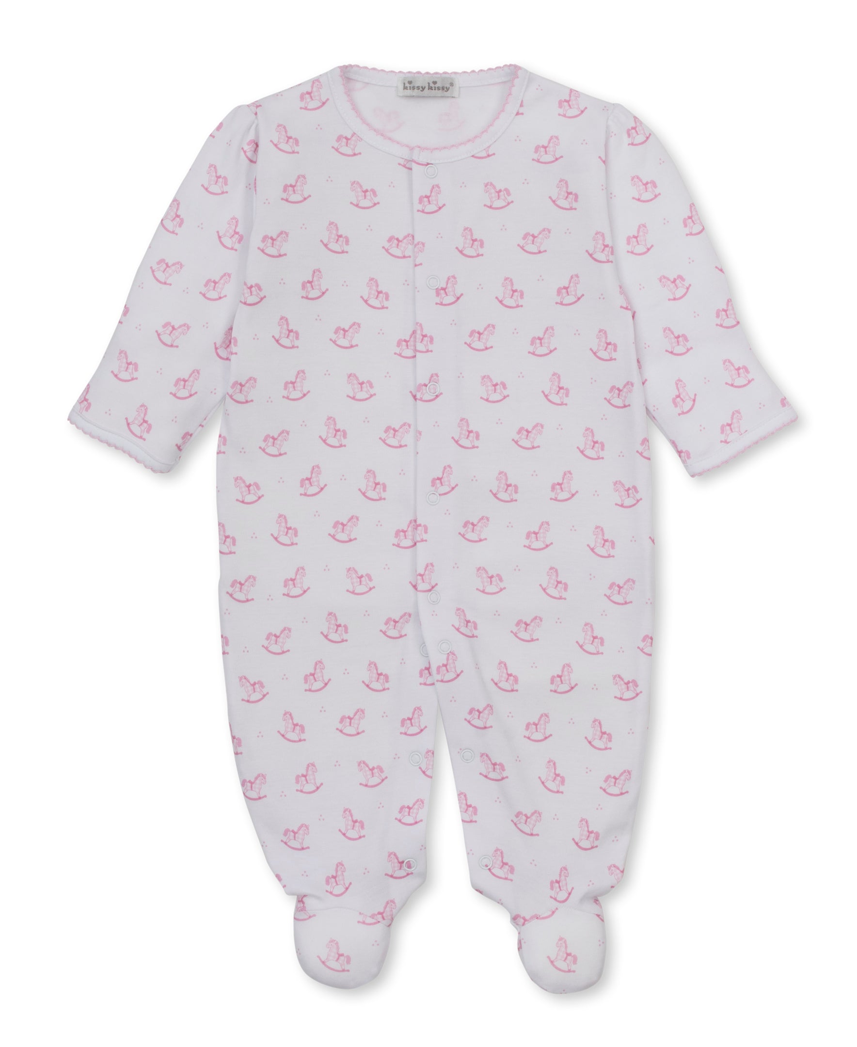 Pink Gingham Rockers Footie