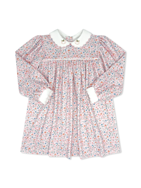 Pumpkin Grove Floral LS Dress