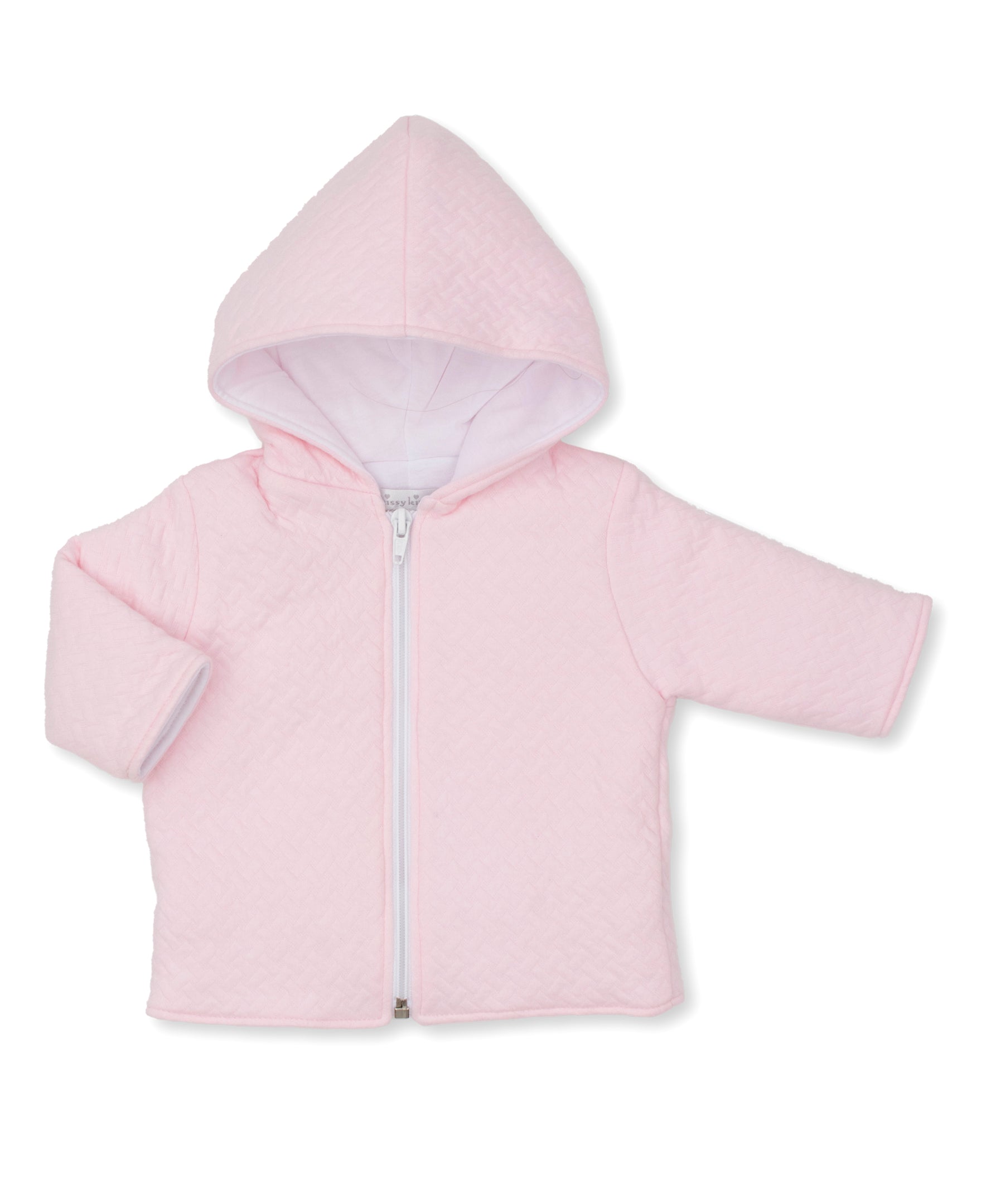 Pink Classic Jacquard Padded Zip Jacket