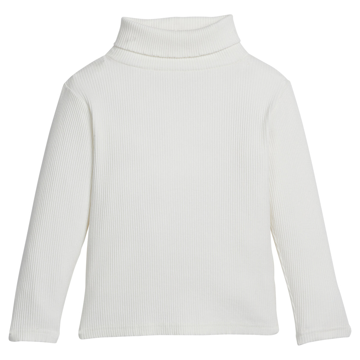 Ivory Solid Ribbed Turtleneck