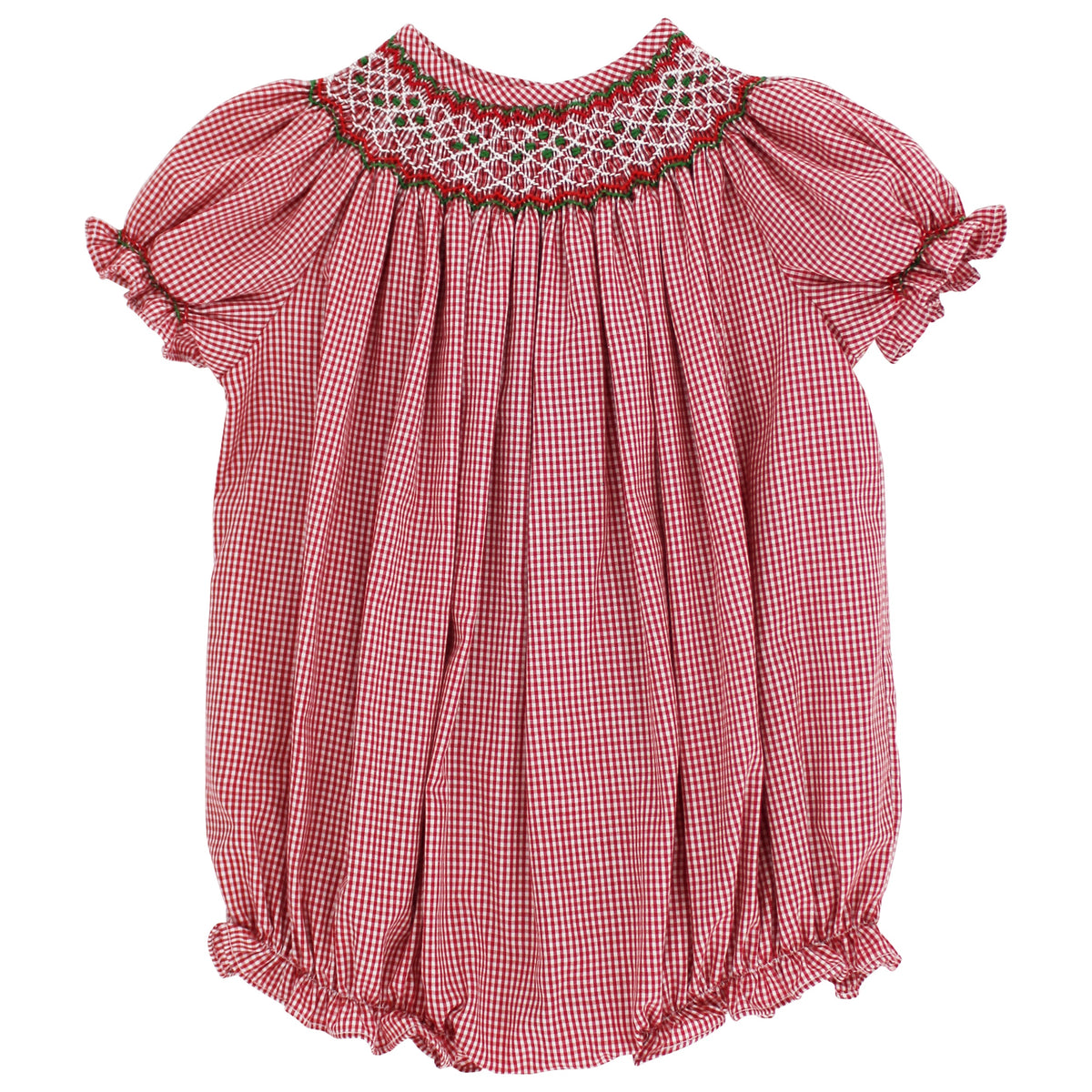 Christmas Check Geometrics Bishop Romper