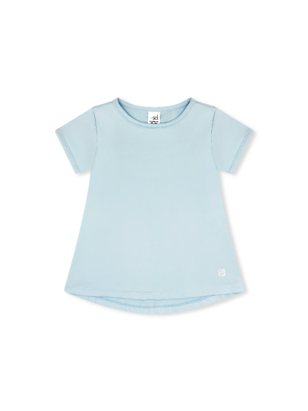 Cotton Candy Blue Bridget Basic Tee