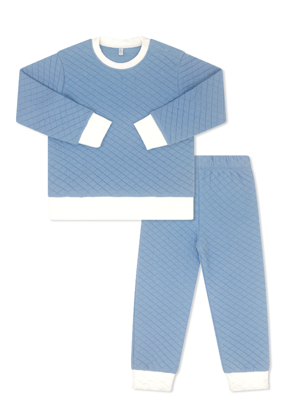 Baylor Blue Quilted Harris Playsuit