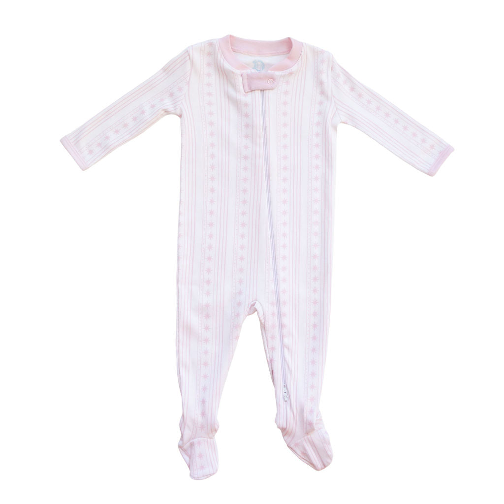 Pink Starlight Stripes Footie