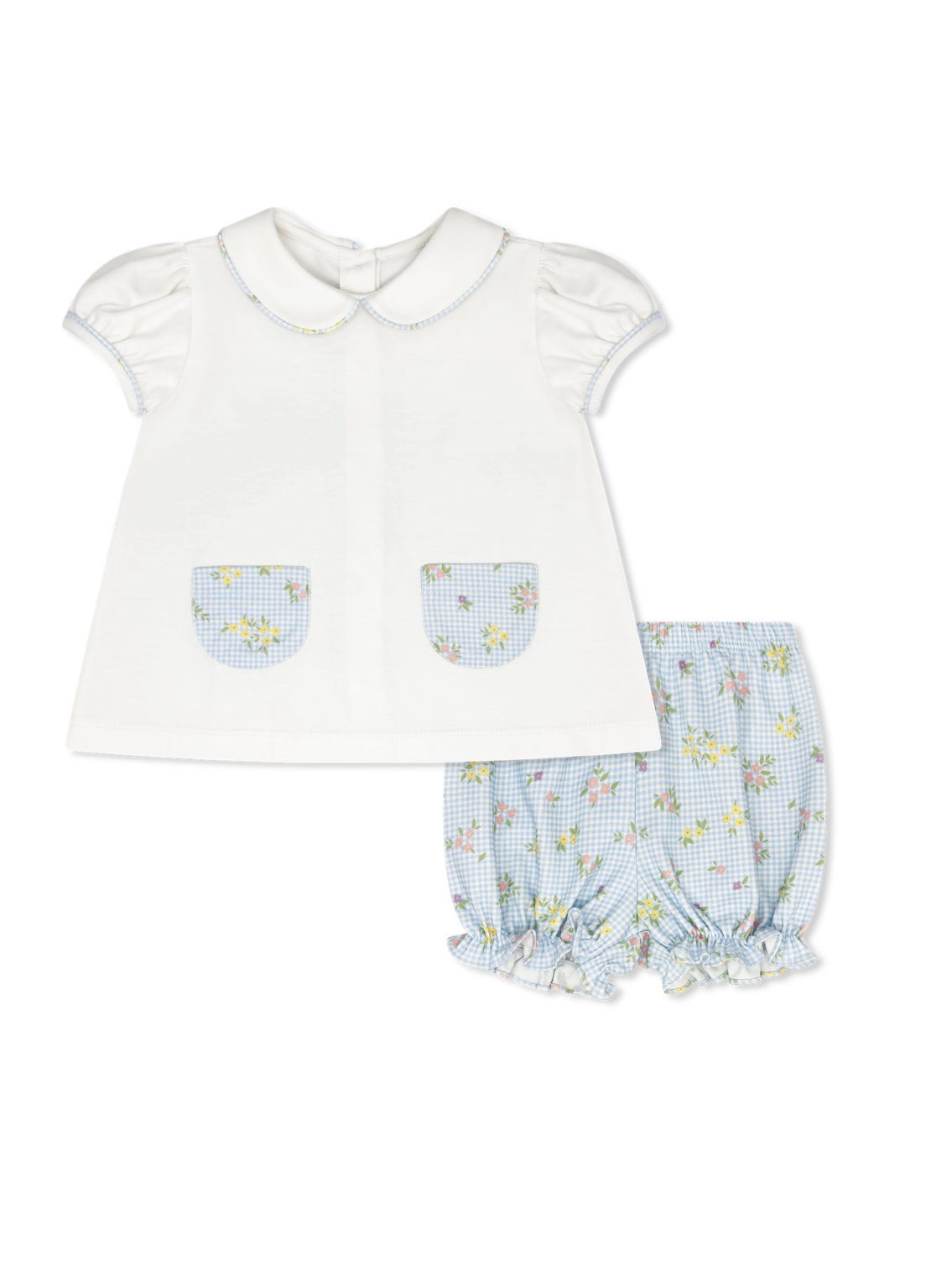Legacy White Knit Top w/ Spring Time Bloomers