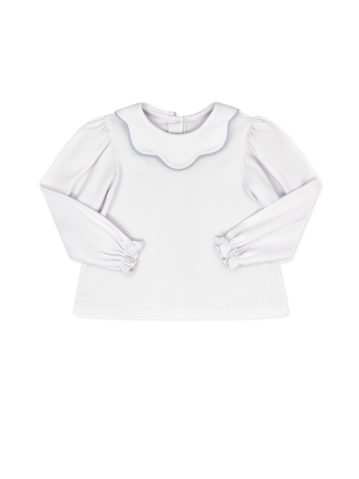 Scarlett Scallop Blouse - Legacy White Knit (Big Kid)