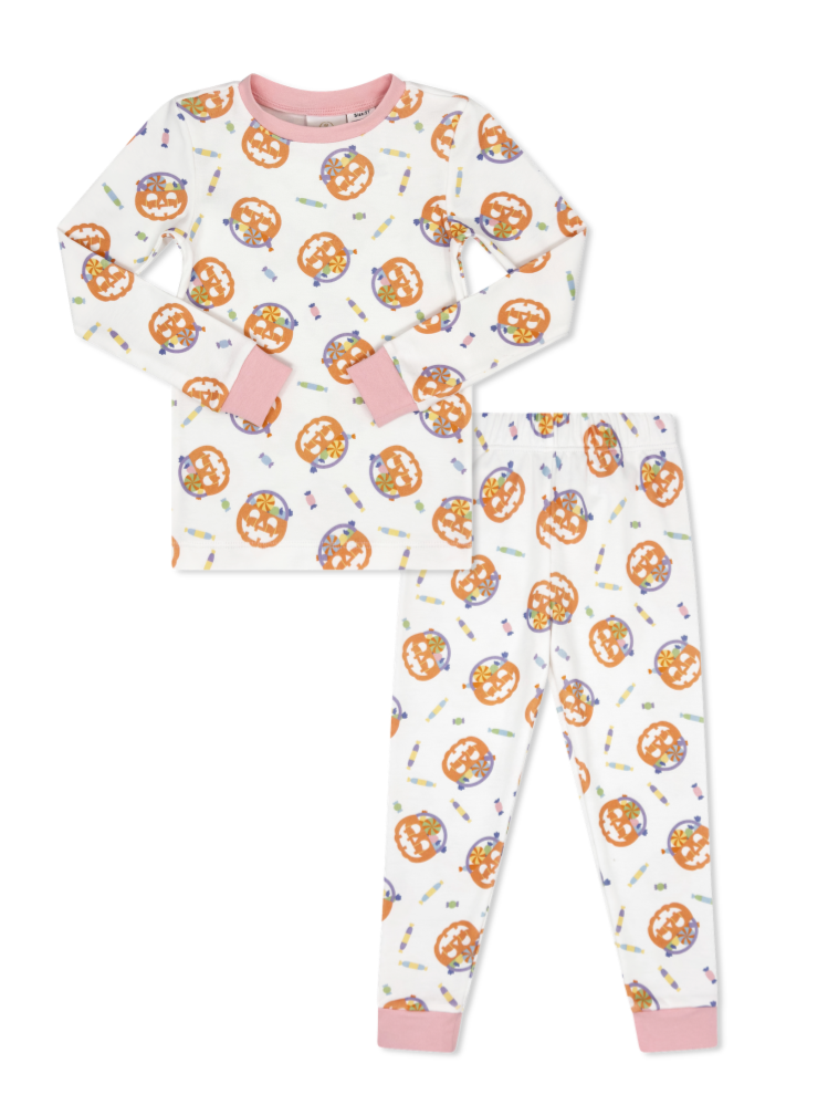 Sweet Pea PJ Set - Boo to You w Pink (Baby)