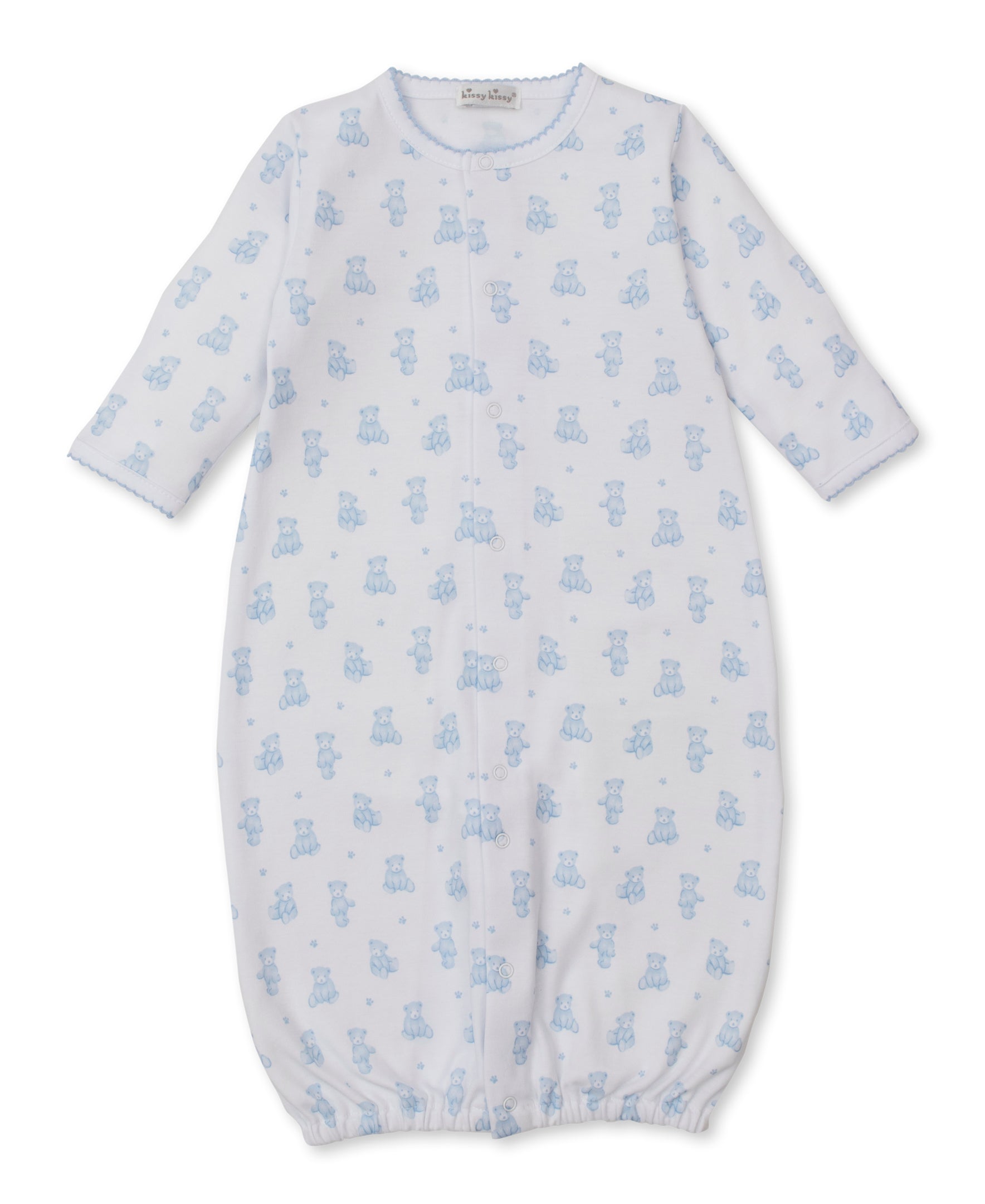 Blue Teddy Bear Time Print Conv Gown